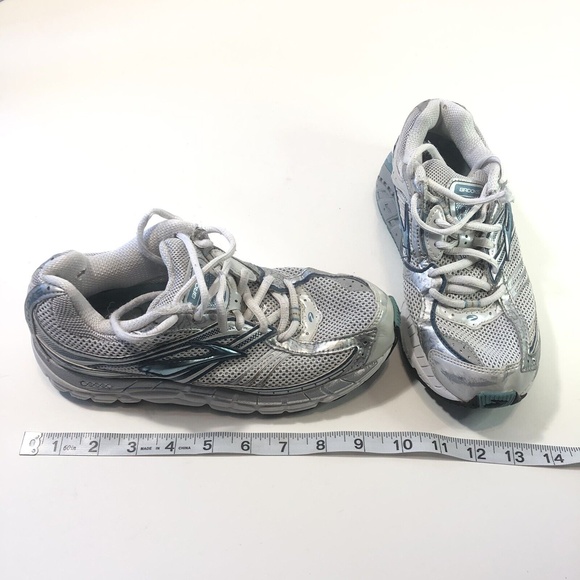 Brooks addiction 10 Womens Running Shoes Size 6.5 White/silver/teal, 1200941B464 - Picture 8 of 9